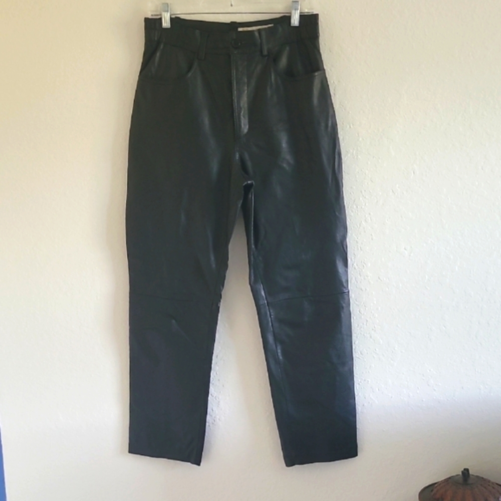 Excelled Leather Hi Rise Straight Leg Pants Size 6R Like New. Trending